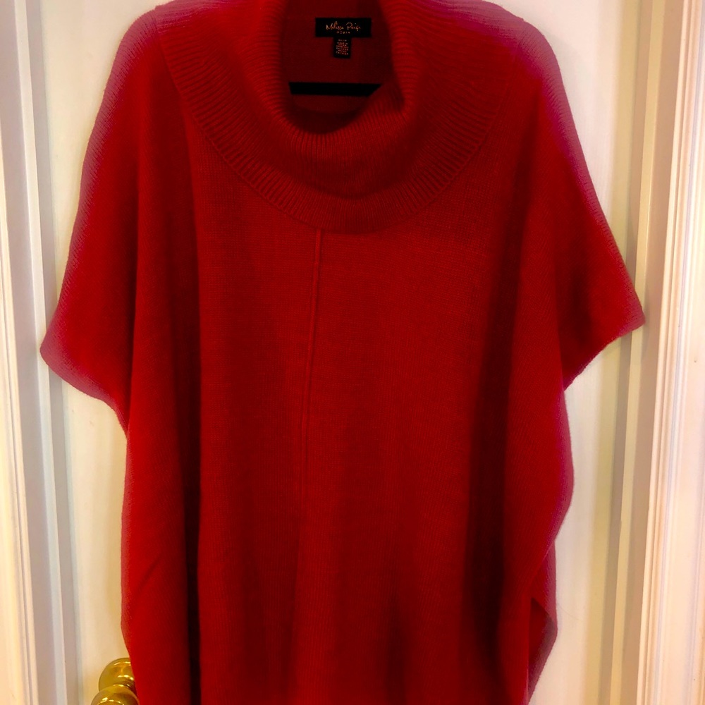 Pancho sweater with turtleneck